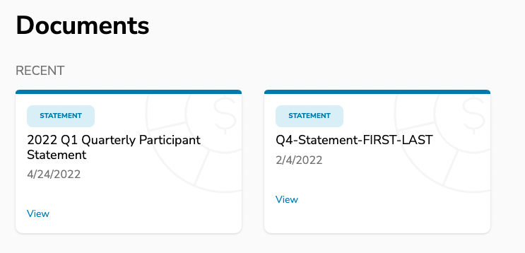 This is a screenshot of the recent documents section